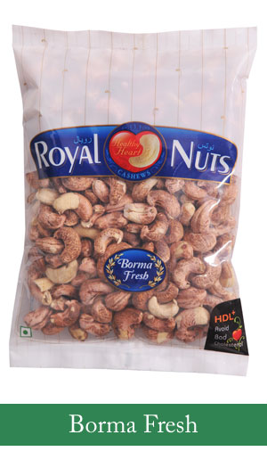 Royal Nuts Borma Fresh scorched cashew retail pack