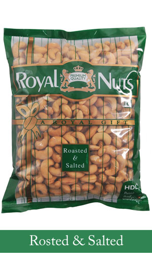 Royal Nuts Roasted & Salted W240 cashew retail pack
